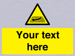 Custom Warning strong river flows